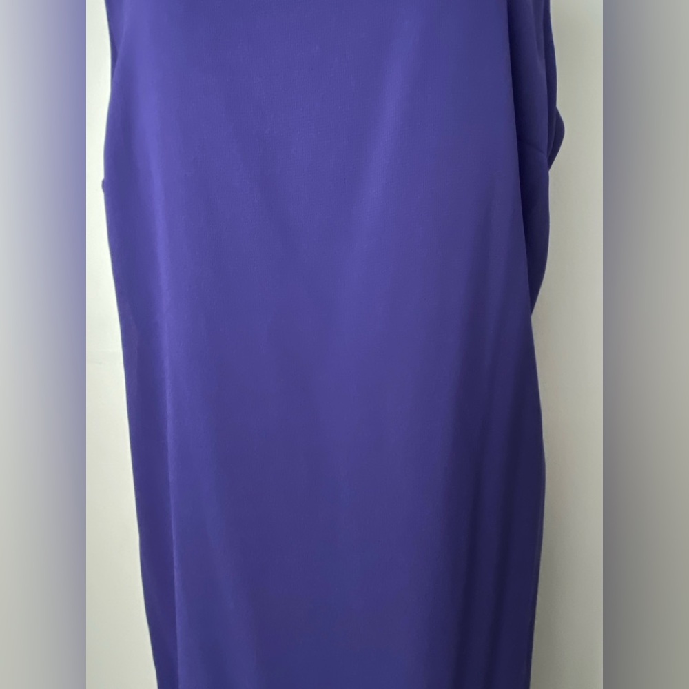 VTG 90’s Karin Stevens Red Hat Purple Lined Maxi Dress Size 16 - Picture 4 of 13